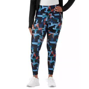 NWT Member's Mark Multi Color Geo Print Extra-Warm Leggings Women's L